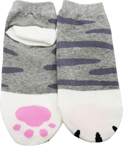 Women'S Cute Kitty Cat Paws Socks with Paw Prints on Toes