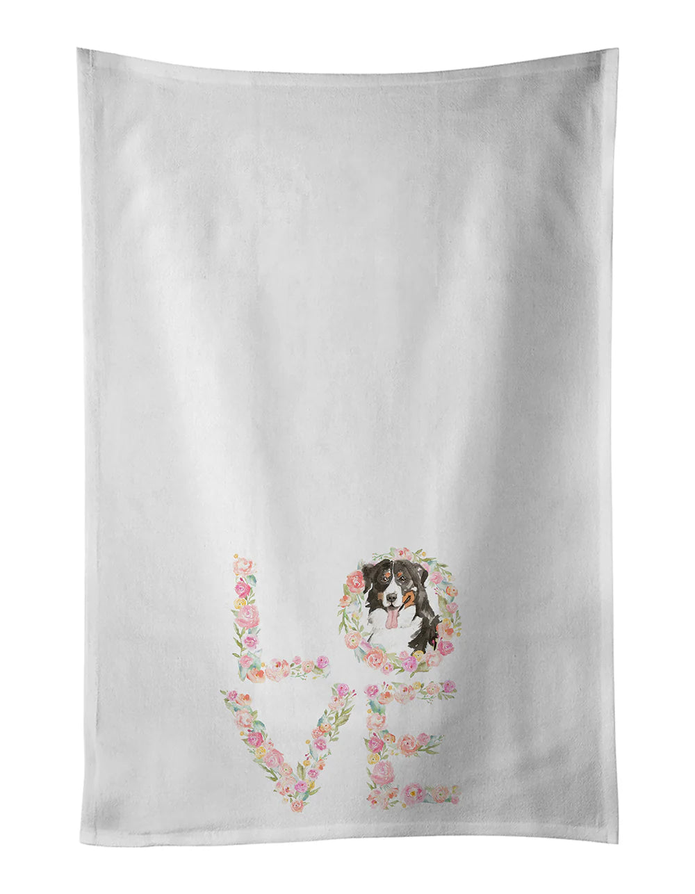 Bernese Mountain Dog Love Kitchen Towel Set of 2