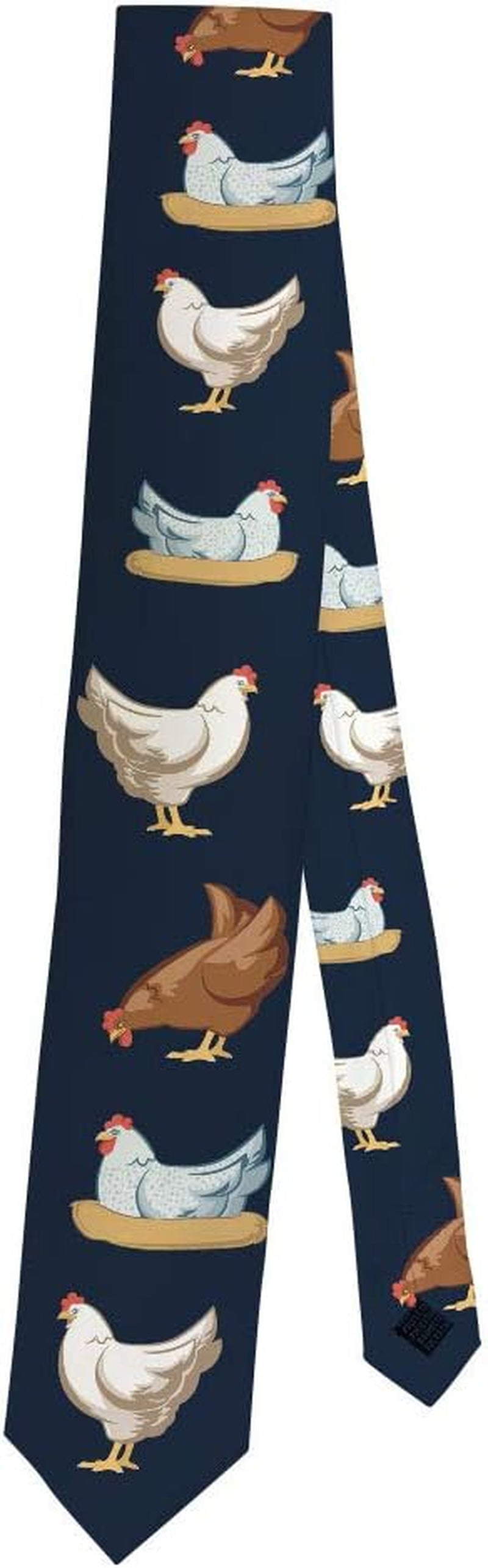 Chicken Owner Gifts Mens Chicken Tie Chicken Lover Gifts Chicken Related Gifts Pet Chicken Necktie