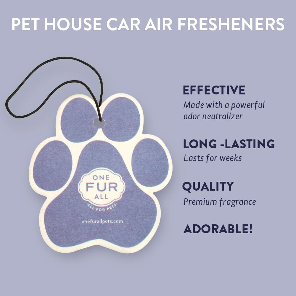 Pet House Car Air Freshener - Lilac Garden Pack of 4 - Non-Toxic Car Air Freshener - Pet-Friendly Air Freshener for Small Spaces & Car - Hanging Odor Eliminating Air Freshener