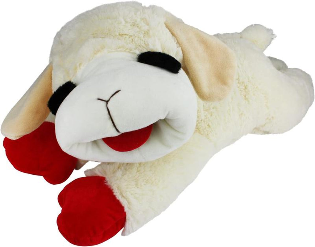 INTERNATIONAL 843140 Lambchop Plush Squeak Toy Mini for Pets, 6-Inch, White, Small