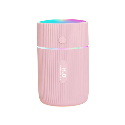 Mini Car Air Humidifier Aromatherapy Diffuser with LED Night Light - USB Steam Oil Diffuser for Home