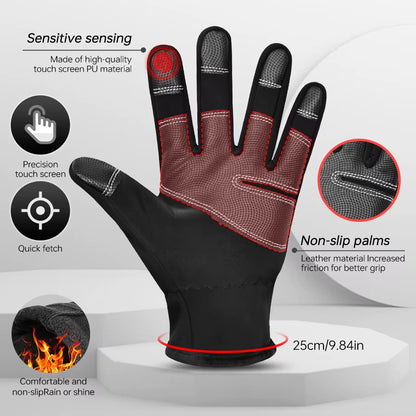 USB Heated Gloves Winter Waterproof Touch Screen Ski Gloves Rechargeable Heated Snowboard Motorcycle Bicycle Warm Gloves