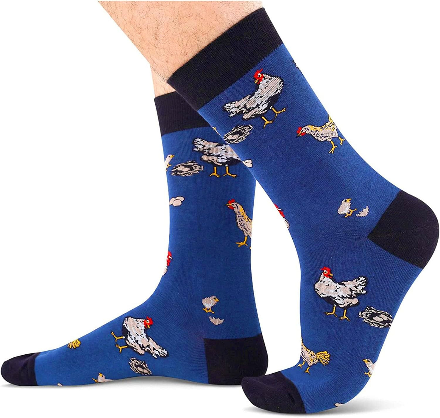 Funny Shark Gifts for Men Him - Novelty Dachshund Bear Socks, Crazy Silly Glasses Hen Gifts