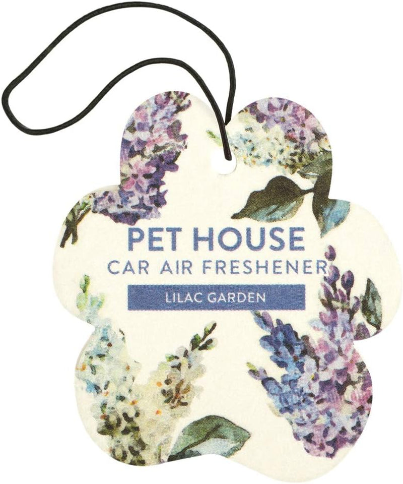 Pet House Car Air Freshener - Lilac Garden Pack of 4 - Non-Toxic Car Air Freshener - Pet-Friendly Air Freshener for Small Spaces & Car - Hanging Odor Eliminating Air Freshener