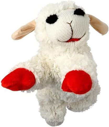 INTERNATIONAL 843140 Lambchop Plush Squeak Toy Mini for Pets, 6-Inch, White, Small